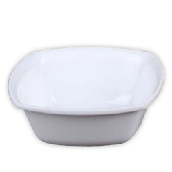3.5 Inch - Square Bowls - Curry Bowls - Made Of Food-Grade Virgin Plastic - White Color