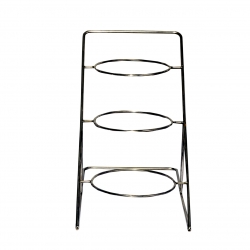 12 Inch - Salad Stand - Three Tier Ring shaped Racks Stand -  Made of Stainless Steel