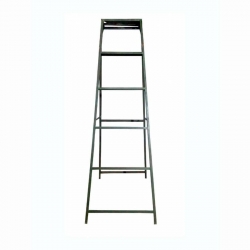 7 FT - Ladder - Light Weight Iron Ladder - Siddi - Foldable Ladder 18 Gauge - Black Color