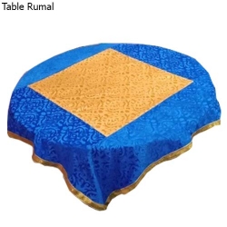 Round Table Rumal - 4 FT X 4 FT - Velvet Fabric Cloth