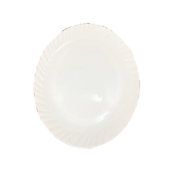 6 Inch Round Chat Plates - Snack Plates - Made Of Food Grade Virgin Plastic - White Color