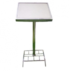 3.5 FT - Podium - Presentation Dias - Made of Stainless Steel - White Color
