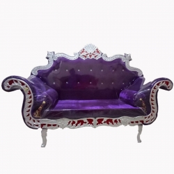 Purple Color - Regular - Couches - Sofa - Wedding Sofa - Maharaja Sofa - Wedding Couches - Made Of Wooden & Metal