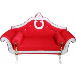 Red Color - Regular - Couches - Sofa - Wedding Sofa - Maharaja Sofa - Wedding Couches - Made Of Wooden & Metal