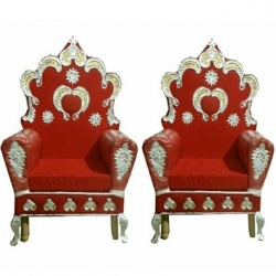 Wedding Chair - 1 Pair ( 2 Chair ) - Made Of Wooden & Metal