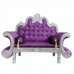 Lavender Color - Regular - Couches - Sofa - Wedding Sofa - Maharaja Sofa - Wedding Couches - Made Of Wooden & Metal