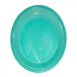 7 Inch Quarter Plates - Made Of Food-Grade Regular Plastic Material - Round Shape - Green