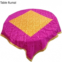 Round Table Rumal - 4 FT X 4 FT - Velvet Fabric Cloth