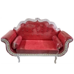 Red Color - Regular - Couches - Sofa - Wedding Sofa - Maharaja Sofa - Wedding Couches - Made Of Wooden & Metal