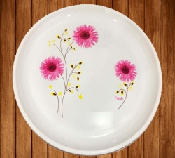 Printed design Dinner Plate - 12 Inches - Made of Plastic