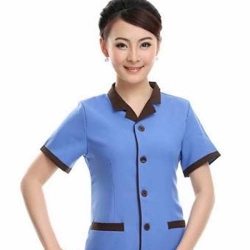 House Keeping Coat - Chef Vest - Unisex Chef Uniform - Kitchen Apparel - Half Sleeves - Made Of Premium Quality Cotton Blue Color (Available size 38 , 40 , 42 , 44 , 46 , 48)