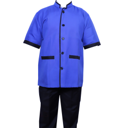 Kitchen Uniform - Chef Coat - Chef Vest - Unisex Chef Uniform - Kitchen Apparel - Half Sleeves - Made Of Premium Quality Cotton - Piping Trim & Buttons (Available size 38 , 40 , 42 , 44 , 46 , 48)