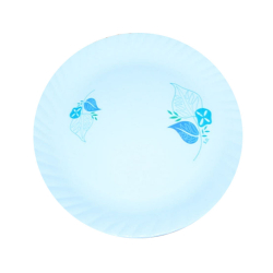12 Inches Dinner Plates - Made Of Food-Grade Virgin Plastic Material - Round Shape - White Printed Plate - 160 GM