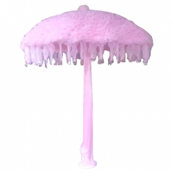 4 FT - Decorative Umbrella - Cotton Cloth - Pink Color - Doli Umbrella