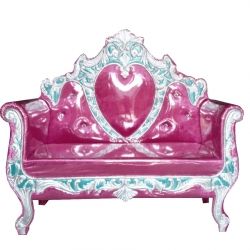 Pink Color - Regular Couches - Sofa - Wedding Sofa - Maharaja Sofa - Wedding Couches - Made of Wooden & Metal