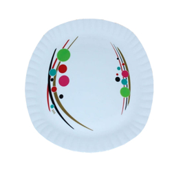 Printed Dinner Plates - 12 Inch - Made Of Plastic Material