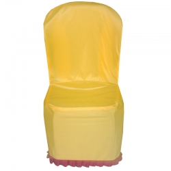 Chair Cover For Plastic Chair - Yellow Color.