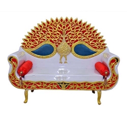 Multi Color - Regular Couches - Sofa - Wedding Sofa - Maharaja Sofa - Wedding Couches - Made of Wooden & Metal