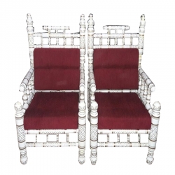 Sankheda Chair  - 1 Pair (2 Chairs) - Made Of Sankheda Wood
