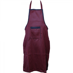Cotton Kitchen Apron with Front Pocket Maroon & Black Color