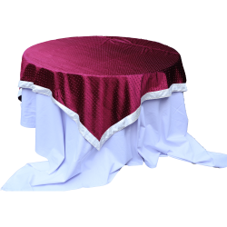 Round Table Top Cover - 4 FT X 4 FT - Made of Velvet Fabric Cloth