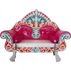 Multi Color - Regular Couches - Sofa - Wedding Sofa - Maharaja Sofa - Wedding Couches - Made of Wooden & Metal