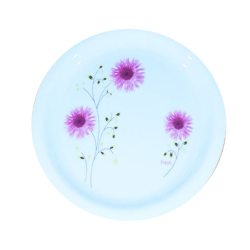 12 Inches Dinner Plates - Made Of Food-Grade Virgin Plastic Material - Round Shape - White Printed Plate