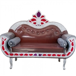 Brown Color - Regular Couches - Sofa - Wedding Sofa - Maharaja Sofa - Wedding Couches - Made of Wooden & Metal