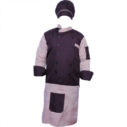 Kitchen Uniform Set - Shirt + Apron with Cap - Made of Cotton