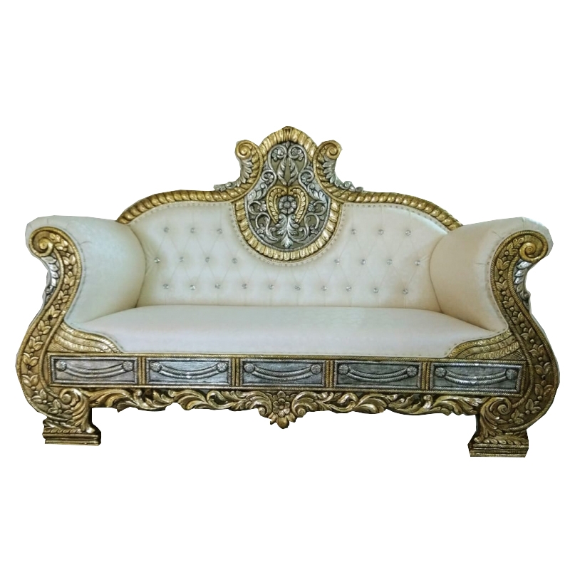 Buy Wedding Chair 1 Set 2 Pieces Made of Wood Brass