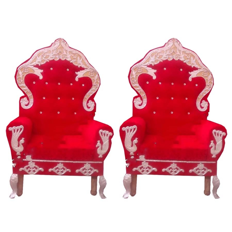 Buy Red Color Wedding Chair Varmala Chari Set Marriage Chair Set