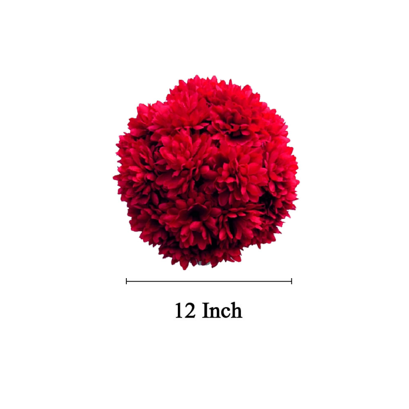 Buy Artificial Hanging Flower Ball 12 Inch Made of Plastic