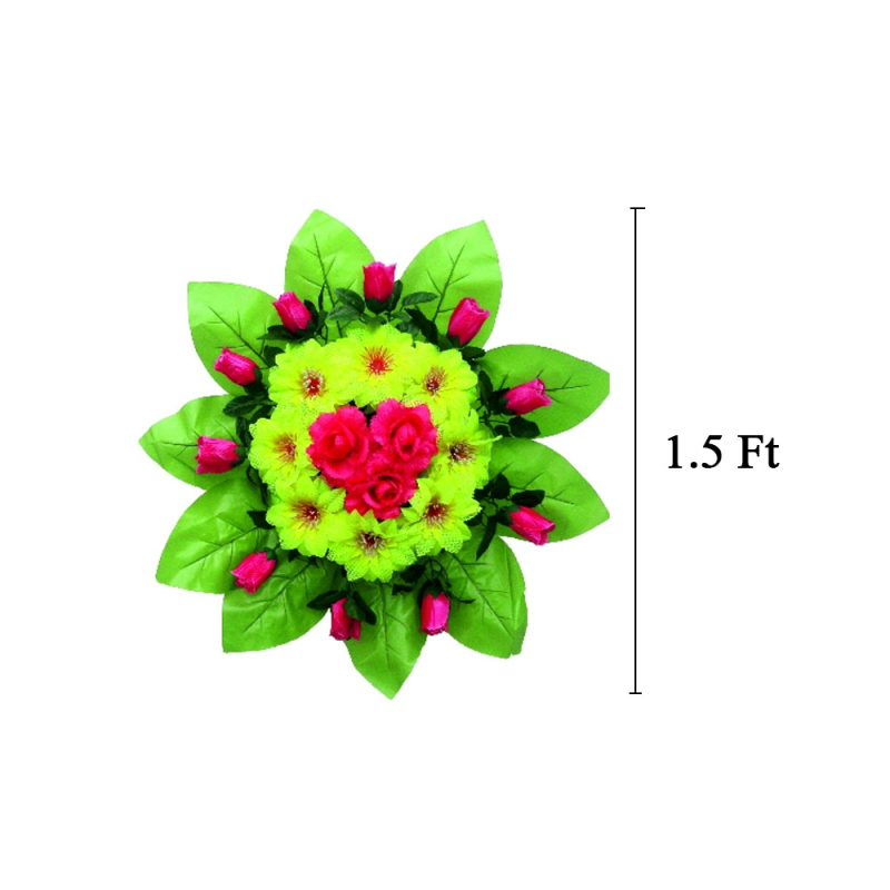 Buy Artificial Flower Bouquet 1.5 FT Made of Plastic