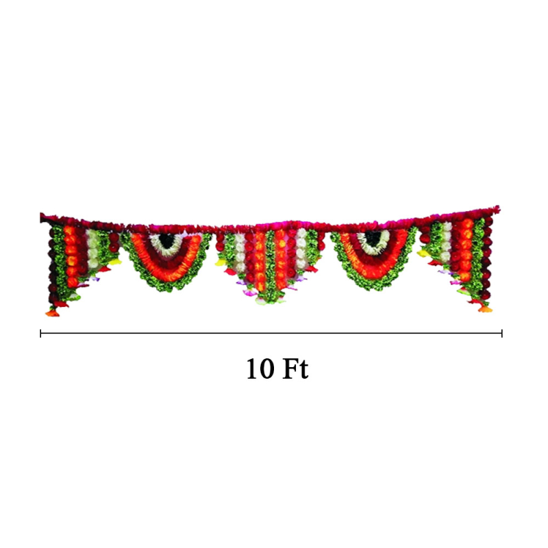 Buy Artificial Flower Toran 10 FT Made of Plastic