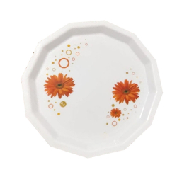 13 Inch Dinner Plates - Made Of Food-Grade Virgin Plastic Material - Round Shape - Printed  Plate