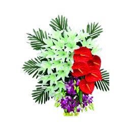 Artificial Flower Bouquet - 2 FT - Made of Plastic