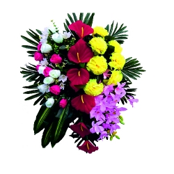 Artificial Flower Bouquet -1.5 FT X 2 FT - Made of Plastic