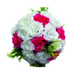 Artificial Hanging Flower Ball - 12 Inch - Made of Plastic