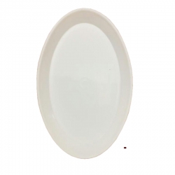 Oval Shape Chat Plate - 5 Inch -  Made Of Plastic