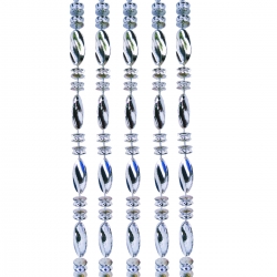 Valiya Silver Beads Hanging Lace - Made of Plastic