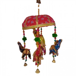 Rajasthani Elephant Jhumar - 2 FT - Made of Cloth & Plastic