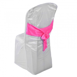 Chandni Chair Cover - White & Pink Color