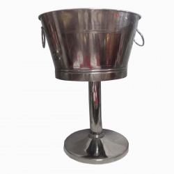 Dustbin Stand With Dustbin - Made Of Stainless Steel.