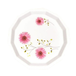 13 Inches Dinner Plates With Printed Design - Made Of Food Grade Virgin Plastic - Printed Color