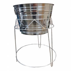 2.5 FT - Dustbin Stand With Dustbin - Made of Stainless Steel