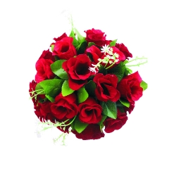 Artificial Hanging Flower Ball - 12 Inch - Made of Plastic