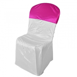 Chandni Chair Cover - White & Pink Color