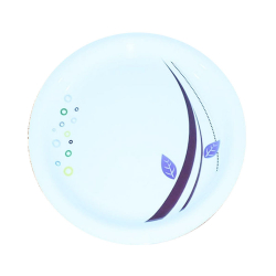 13 Inches Dinner Plates with Printed design - Made of Food Grade Virgin Plastic - White Color