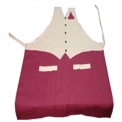 Jacket Kitchen Apron with Front Pocket - Made of Cotton