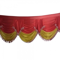 Red & Yellow Color - Jhalar - Mandap Jhalar For Wedding & Party - Made of Satin Cloth